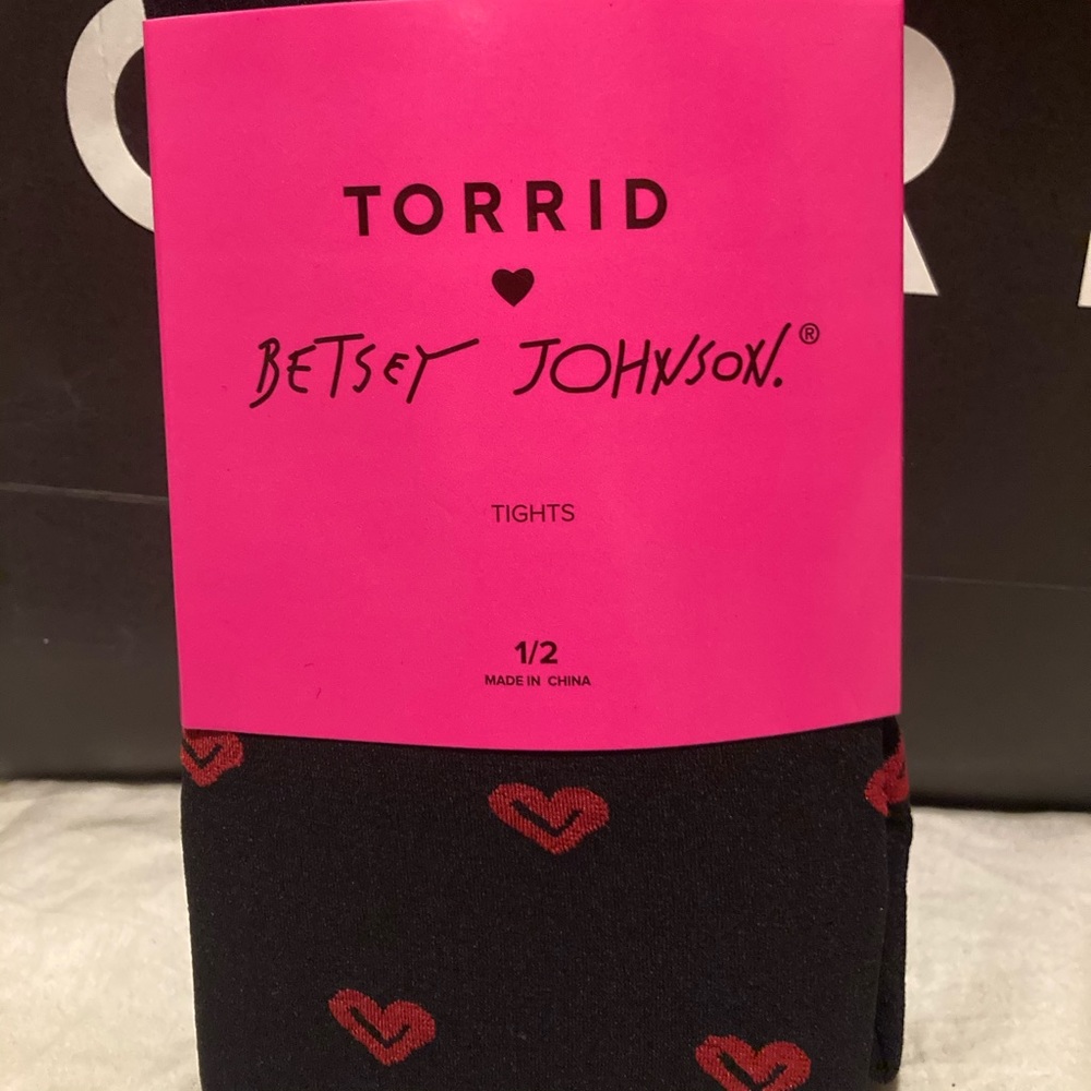 Torrid Betsey Johnson heart tights